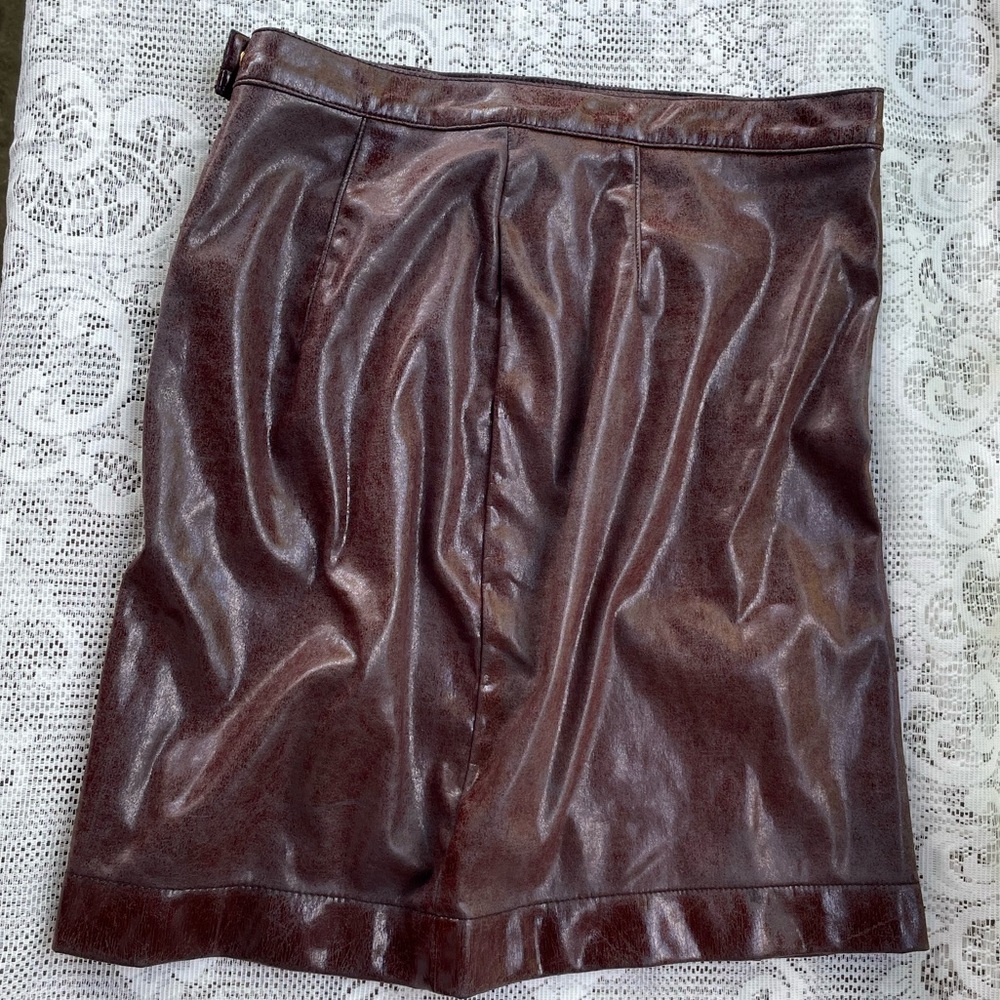 vintage faux leather miss sixty skirt